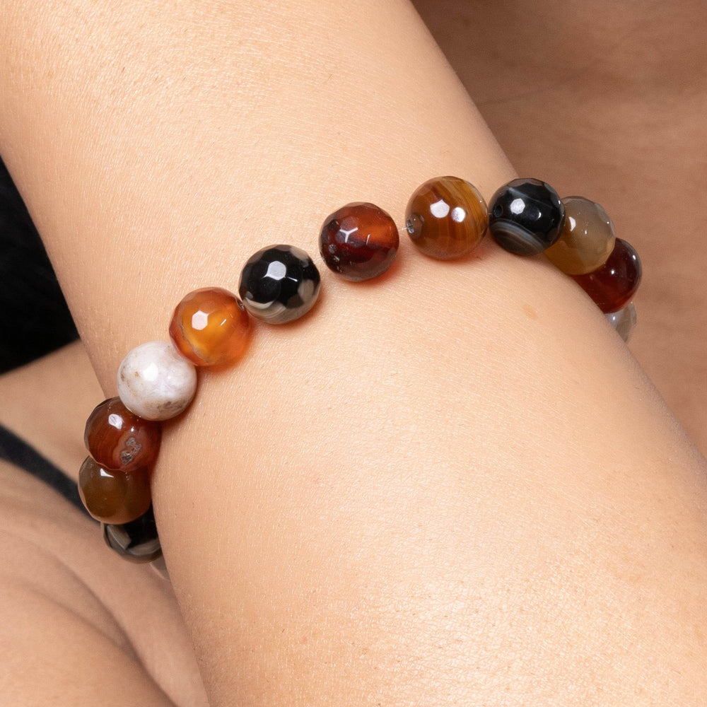 Handmade Onyx Bracelets: Brown Black Semi Precious Onyx Bracelet for Elegant Everyday Wear - Lookandadorn.com