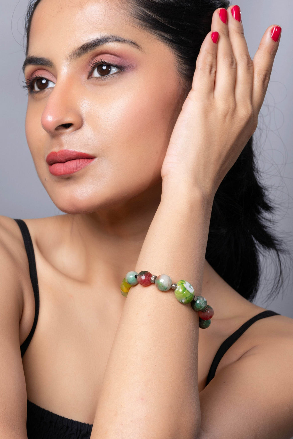 Handmade Green Jasper Bracelet Unisex Onyx for Elegant Everyday Wear - Lookandadorn.com