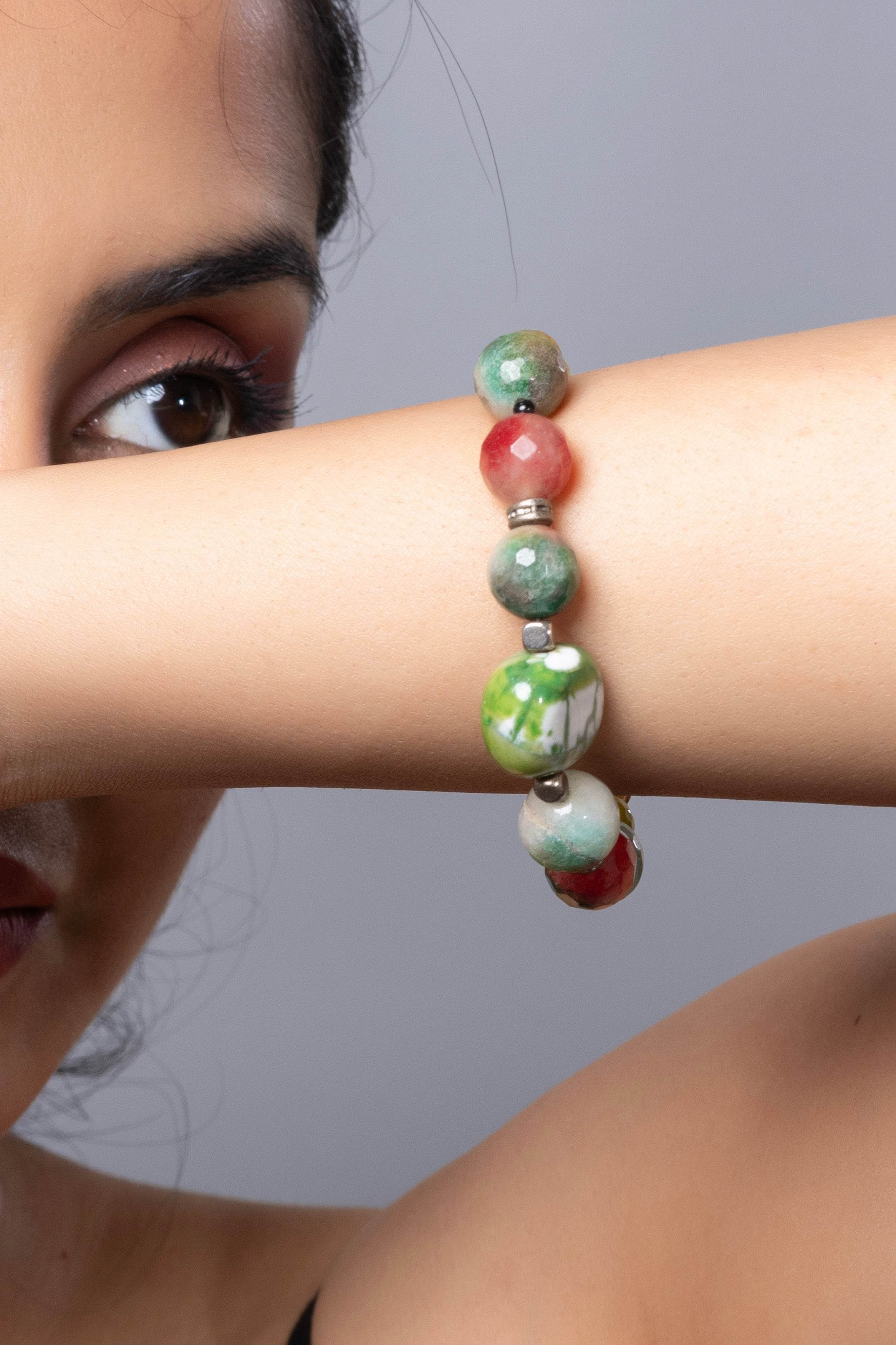 Handmade Green Jasper Bracelet Unisex Onyx for Elegant Everyday Wear - Lookandadorn.com