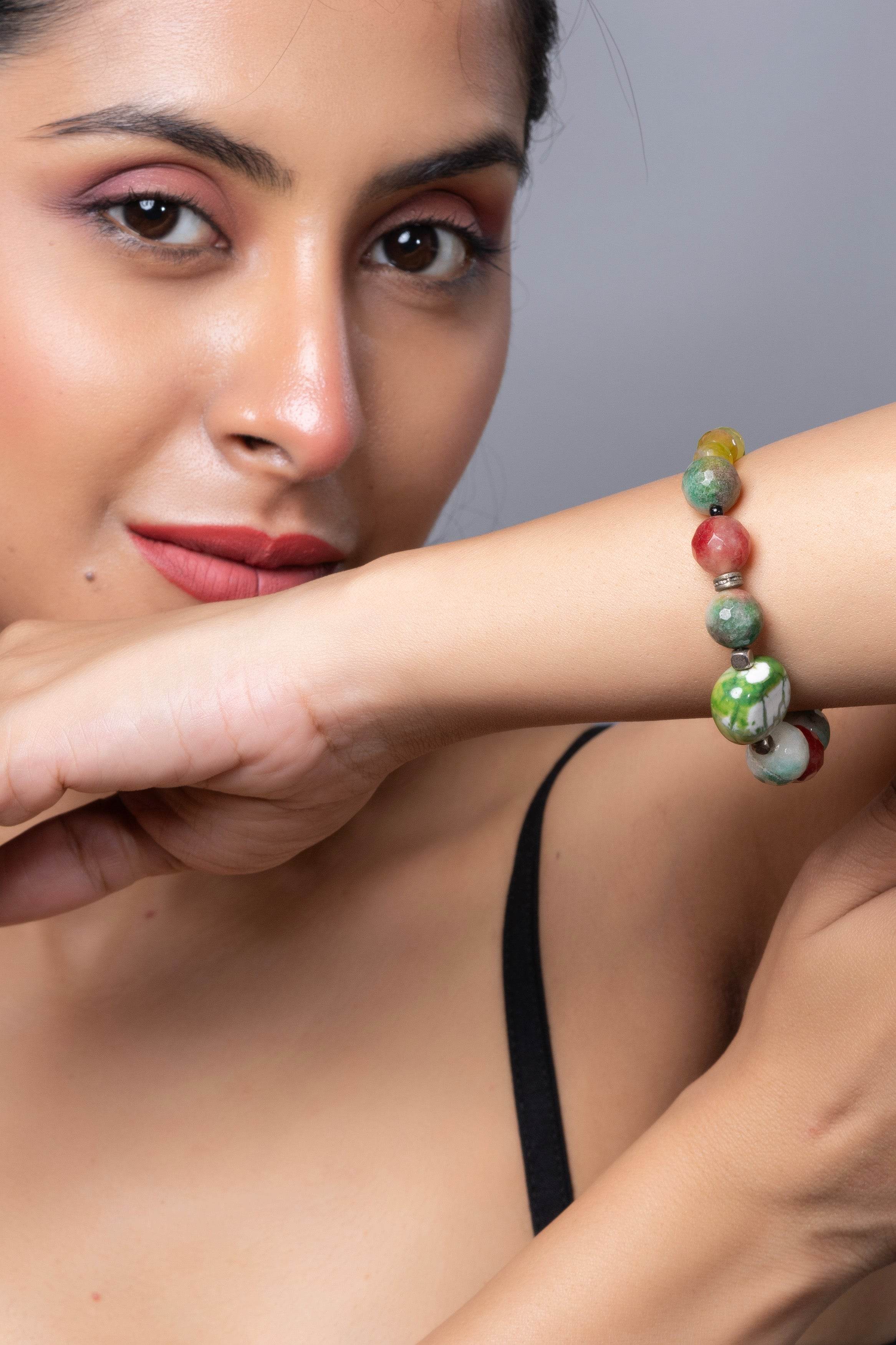 Handmade Green Jasper Bracelet Unisex Onyx for Elegant Everyday Wear - Lookandadorn.com