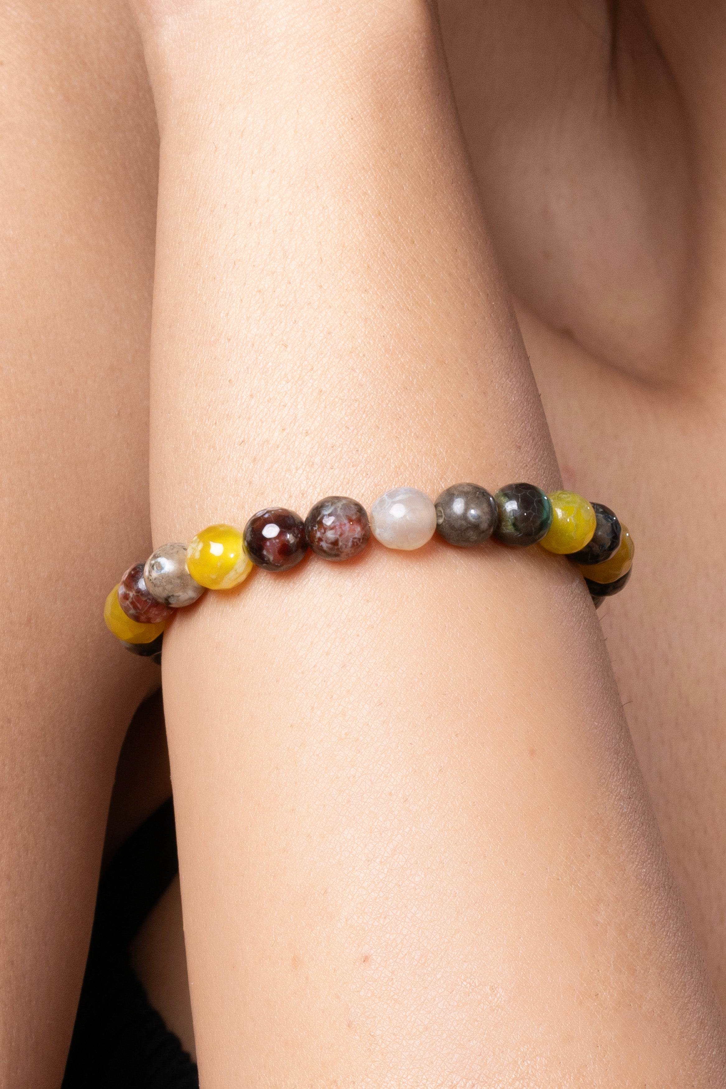 Handmade Jasper Stone Bracelet in Brown Yellow for Elegant Everyday Wear - Lookandadorn.com