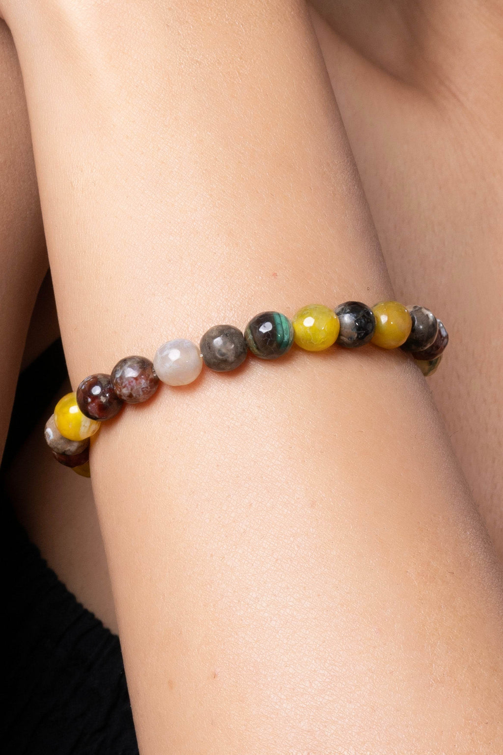 Handmade Jasper Stone Bracelet in Brown Yellow for Elegant Everyday Wear - Lookandadorn.com