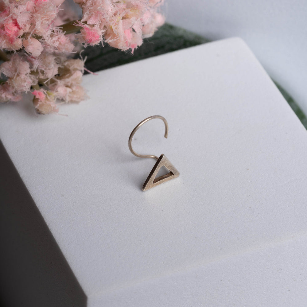 92.5 Pure Silver Nose Pin - Piercing Silver Nosepin Design - Lookandadorn.com