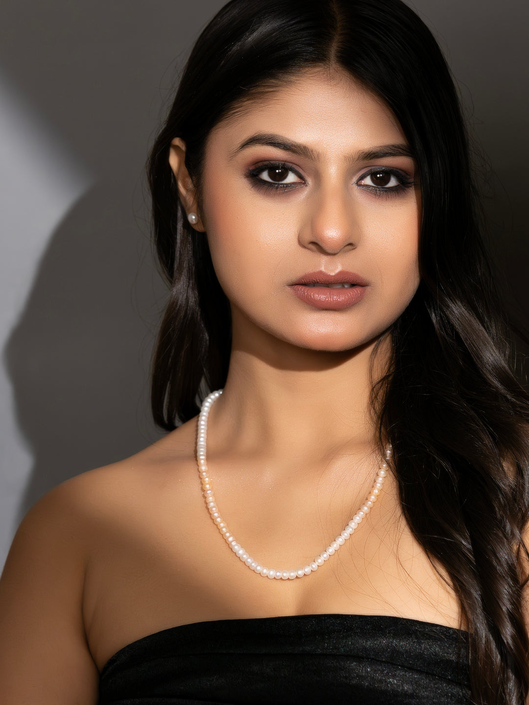 Fresh Water Natural Pearl  Necklace Set with Earrings