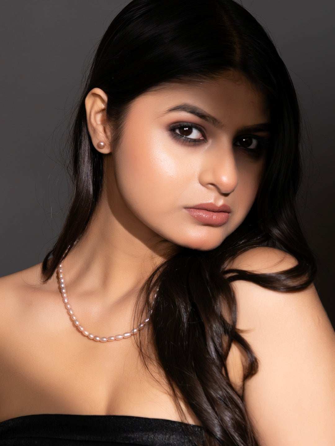 Fresh Water Natural Pearl  Necklace Set with Earrings