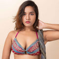 Designer Embroidered Lace Backless Halter Neck Non Padded Bikini Blouse - Lookandadorn.com