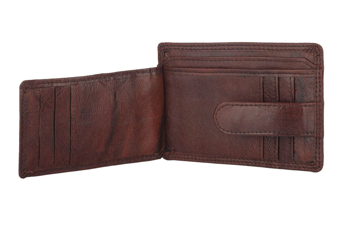 Genuine Leather Card Holder Wallet With 9 Slots, Cash Compartment, Handcrafted Design - Lookandadorn.com