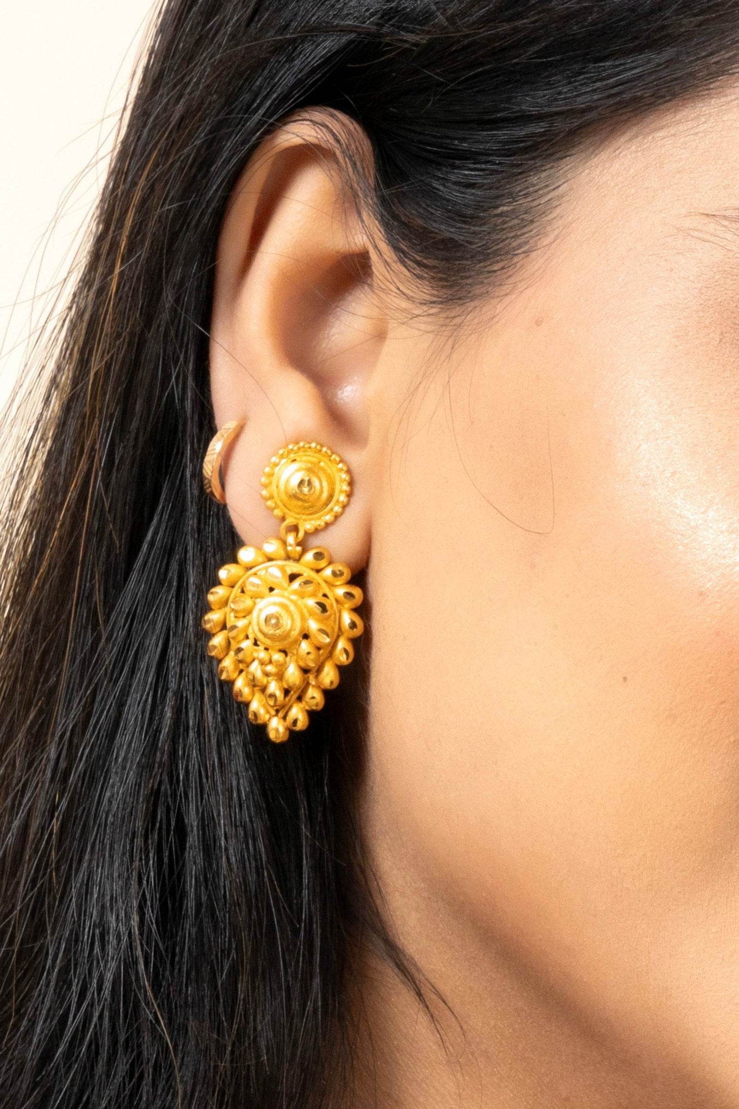 Gold Plated 1.5g Handmade Floral Drop Choker Necklace Jewellery Set for All Occasions - Lookandadorn.com