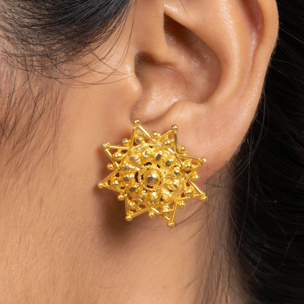 Gold Plated Star Stud Earrings – Copper Jewelry, Non-Allergic, Perfect for All Occasions - Lookandadorn.com