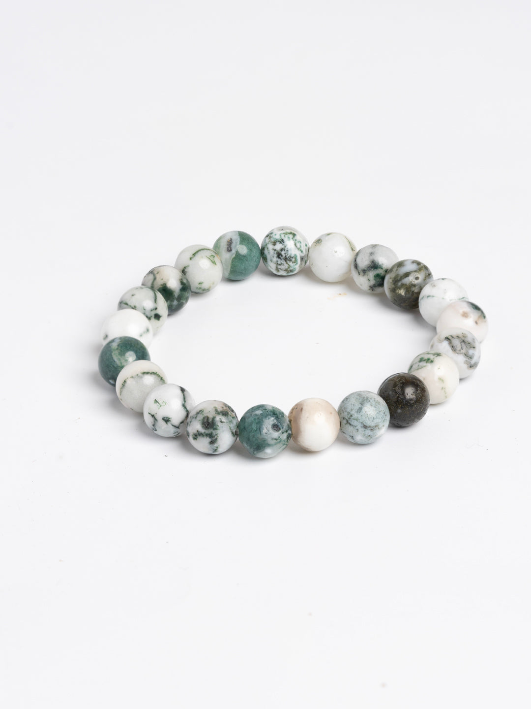 Green White Natural Moss Tree Agate | Premium AAA grade LOOK AND ADORN - designed for you