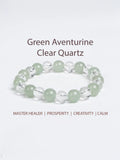 Green Aventurine Clear Quartz Bracelet LOOK AND ADORN - designed for you