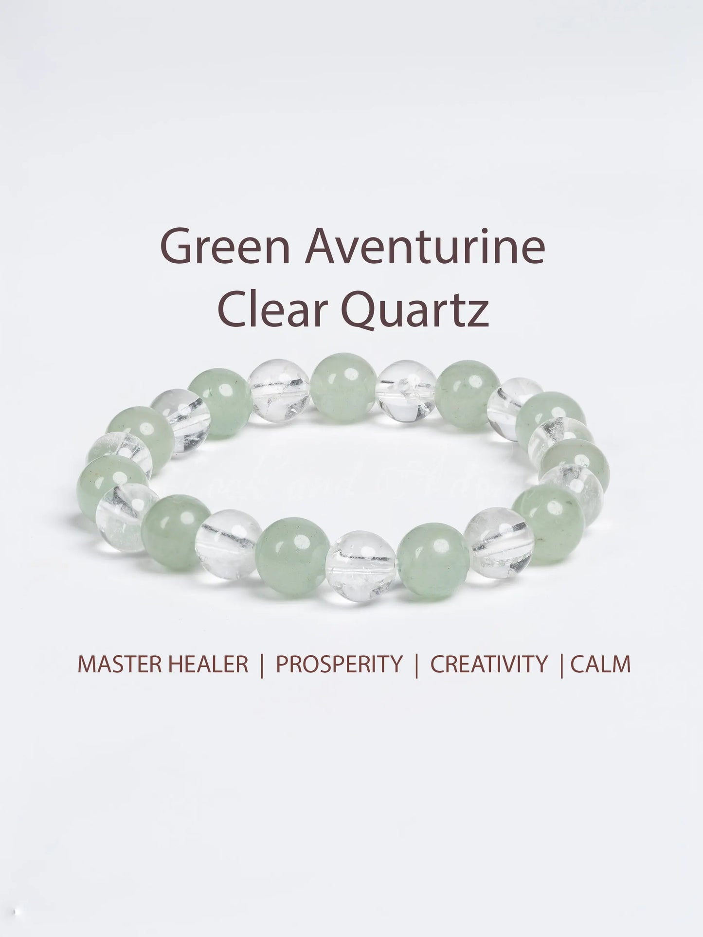 Green Aventurine Clear Quartz Bracelet LOOK AND ADORN - designed for you