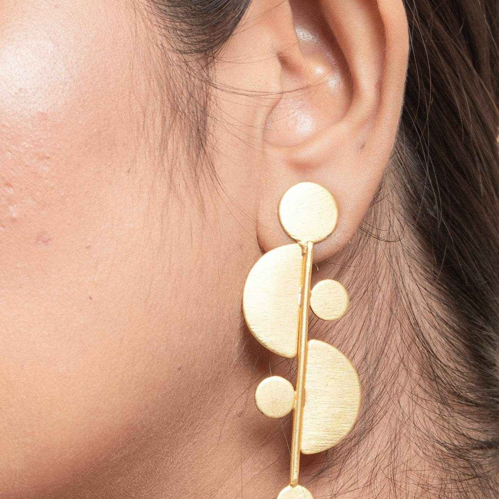Half Moon Brass Stud Earrings - Non-Allergic, Elegant Fashion Jewelry for All Occasions - Lookandadorn.com