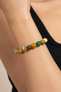 Handmade Bracelets - Yellow Green Semi Precious Onyx Bracelet for Elegant Everyday Wear - Lookandadorn.com