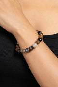 Handmade Onyx Bracelet - Brown Black Semi Precious Beaded Bracelet Jewelry - Lookandadorn.com