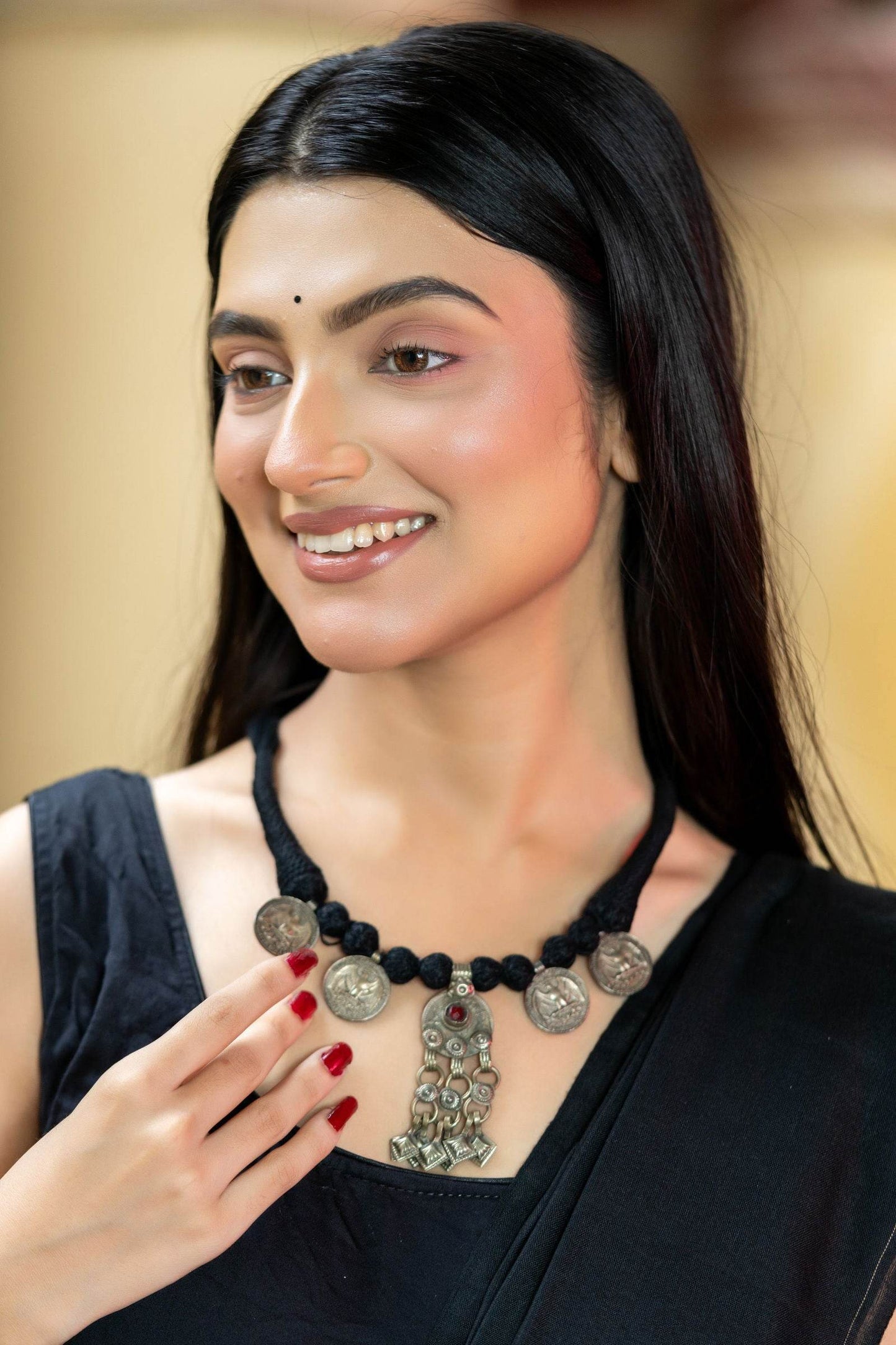 Handmade Afghan Coin Necklace with Intricate Design and High-Quality Materials, Unique Cultural Jewelry - Lookandadorn.com