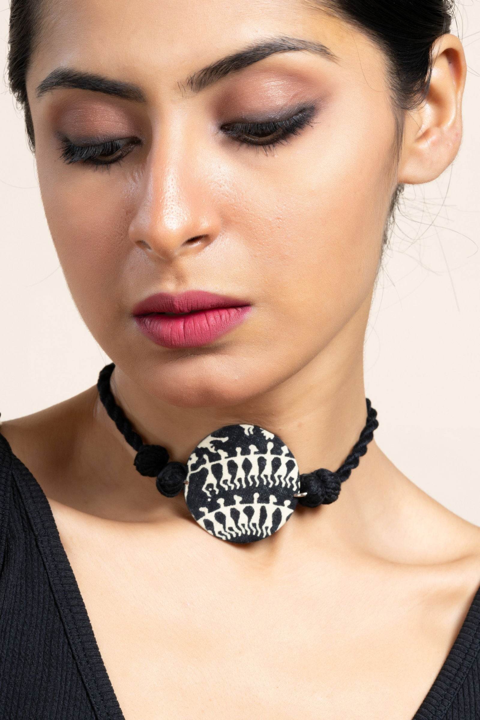 Handmade Warli Choker Neckpiece NP88 Lookandadorn