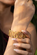Handmade Dokra Brass Snake Adjustable Bangle - Unique Intricate Design for Any Wrist Size - Lookandadorn.com