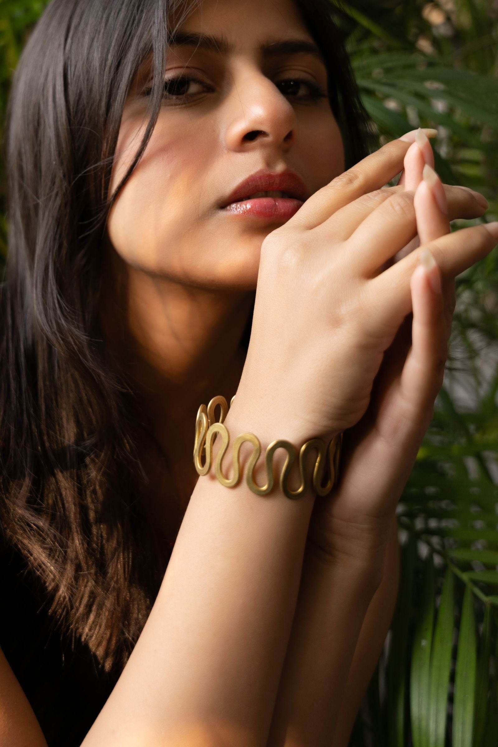 Handmade Dokra Brass Snake Adjustable Bangle - Unique Intricate Design for Any Wrist Size - Lookandadorn.com