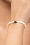 Handmade Freshwater Pearl Bracelet With Beige And Black Pearls - Elegant Sophistication For Any Outfit - Lookandadorn.com
