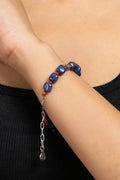 Handmade Lapis Lazuli Bracelet with Adjustable Chain – Unique Semi Precious Stone Jewelry - Lookandadorn.com