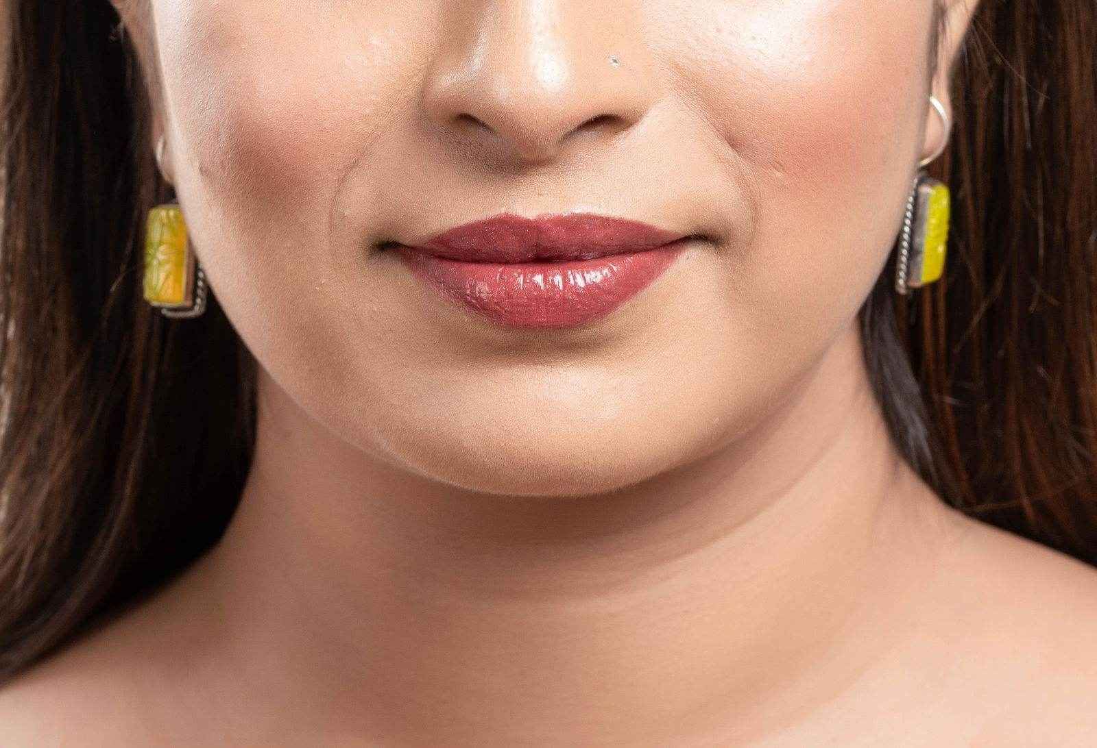Lemon Yellow Carved Stone Earrings in Oxidised Silver, Non-Allergic - Lookandadorn.com