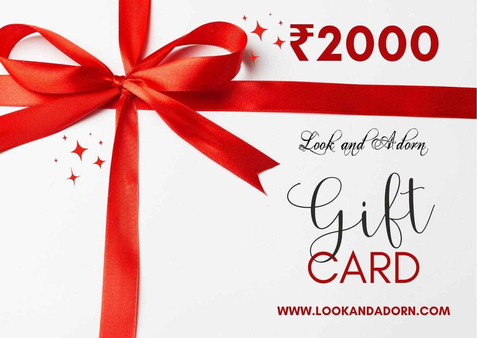 Look And Adorn Digital e-Gift Card - Perfect For Any Occasion, Instant Delivery Upon Payment - Lookandadorn.com