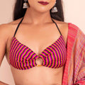 Multicolor Backless Halter Neck Bikini Blouse for Women, Designer Fabric, Non-Padded - Lookandadorn.com