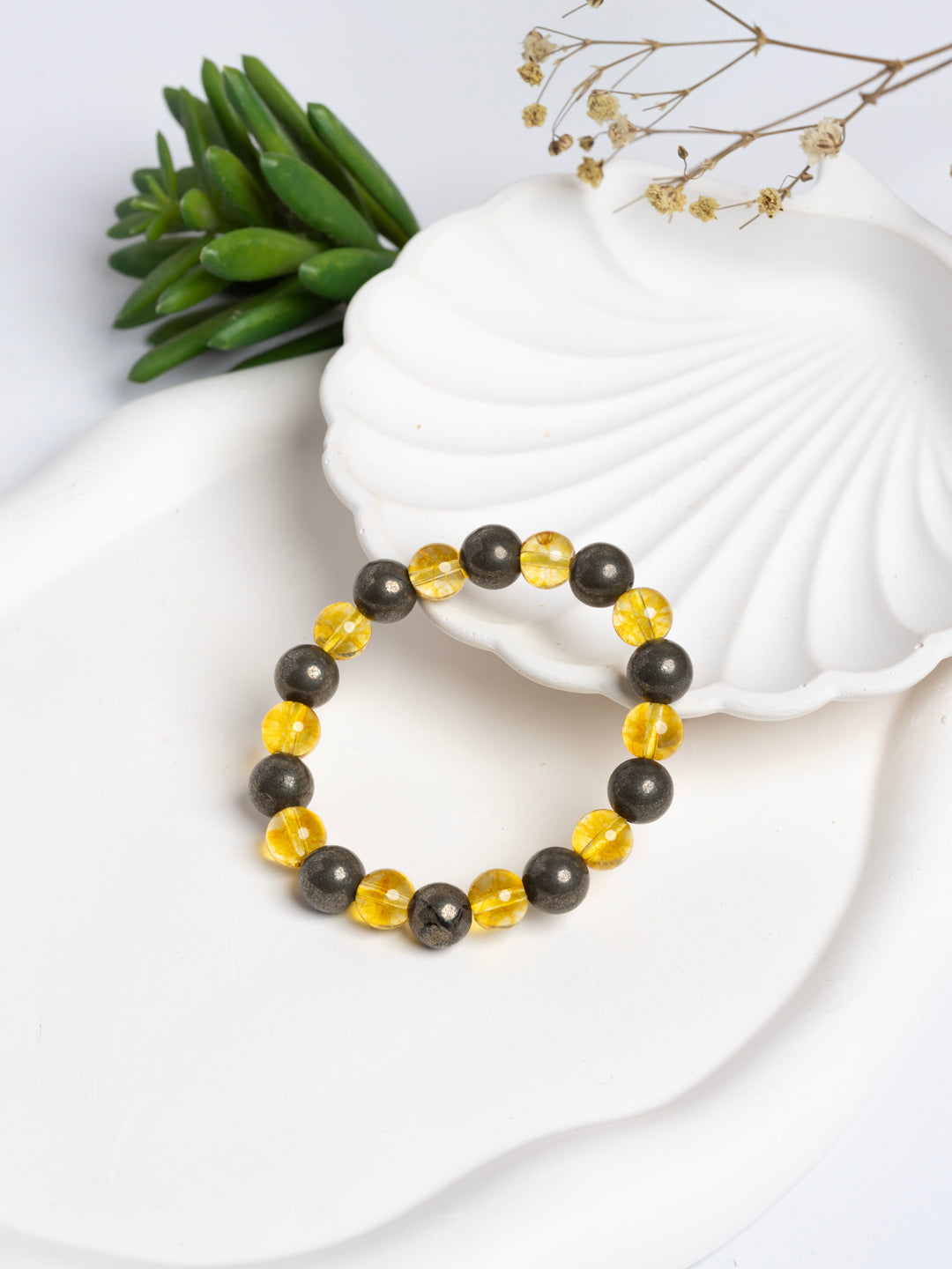 Natural Pyrite Citrine Prosperity Bracelet LOOK AND ADORN - designed for you