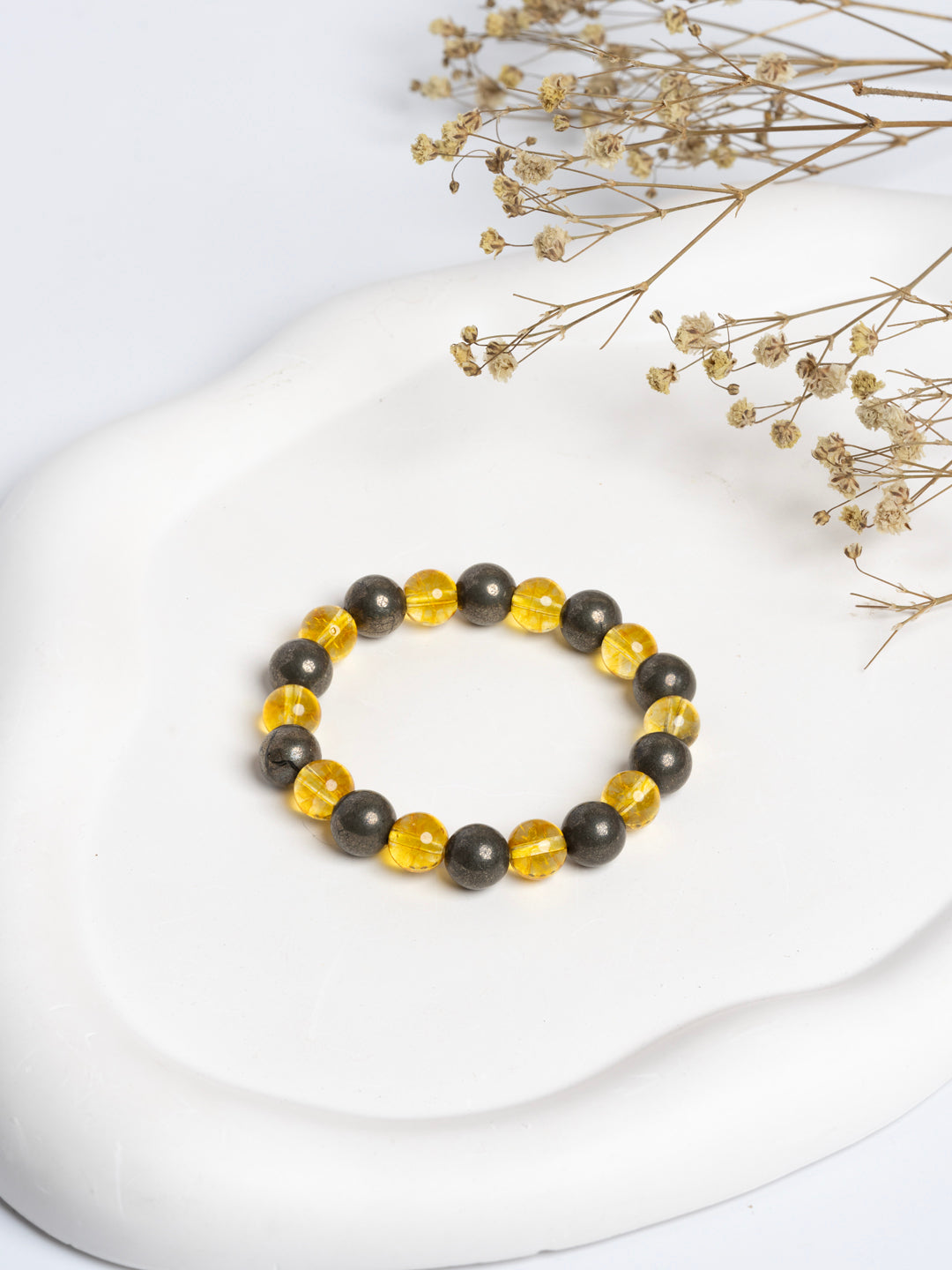 Natural Pyrite Citrine Prosperity Bracelet LOOK AND ADORN - designed for you