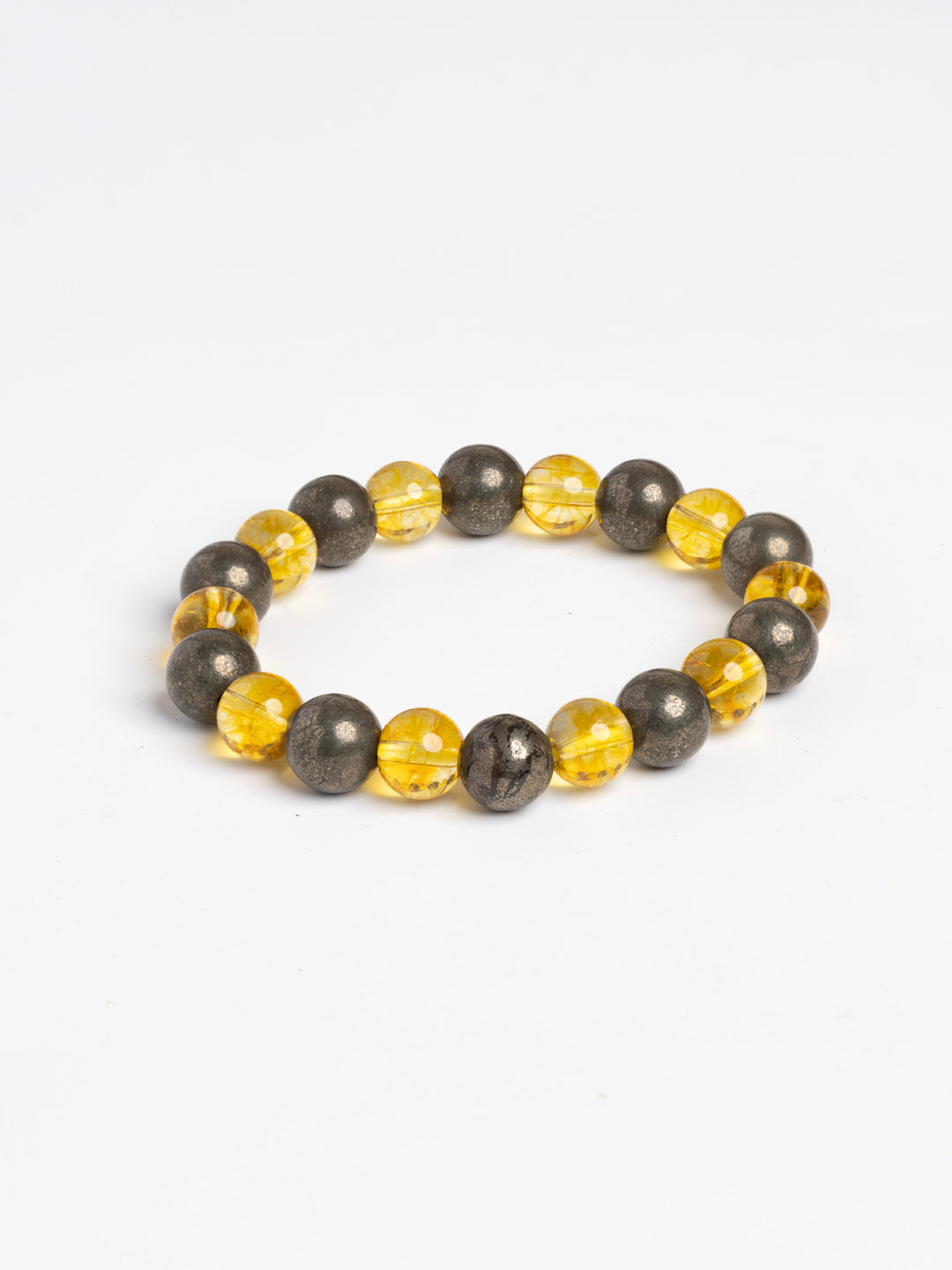 Natural Pyrite Citrine Prosperity Bracelet LOOK AND ADORN - designed for you