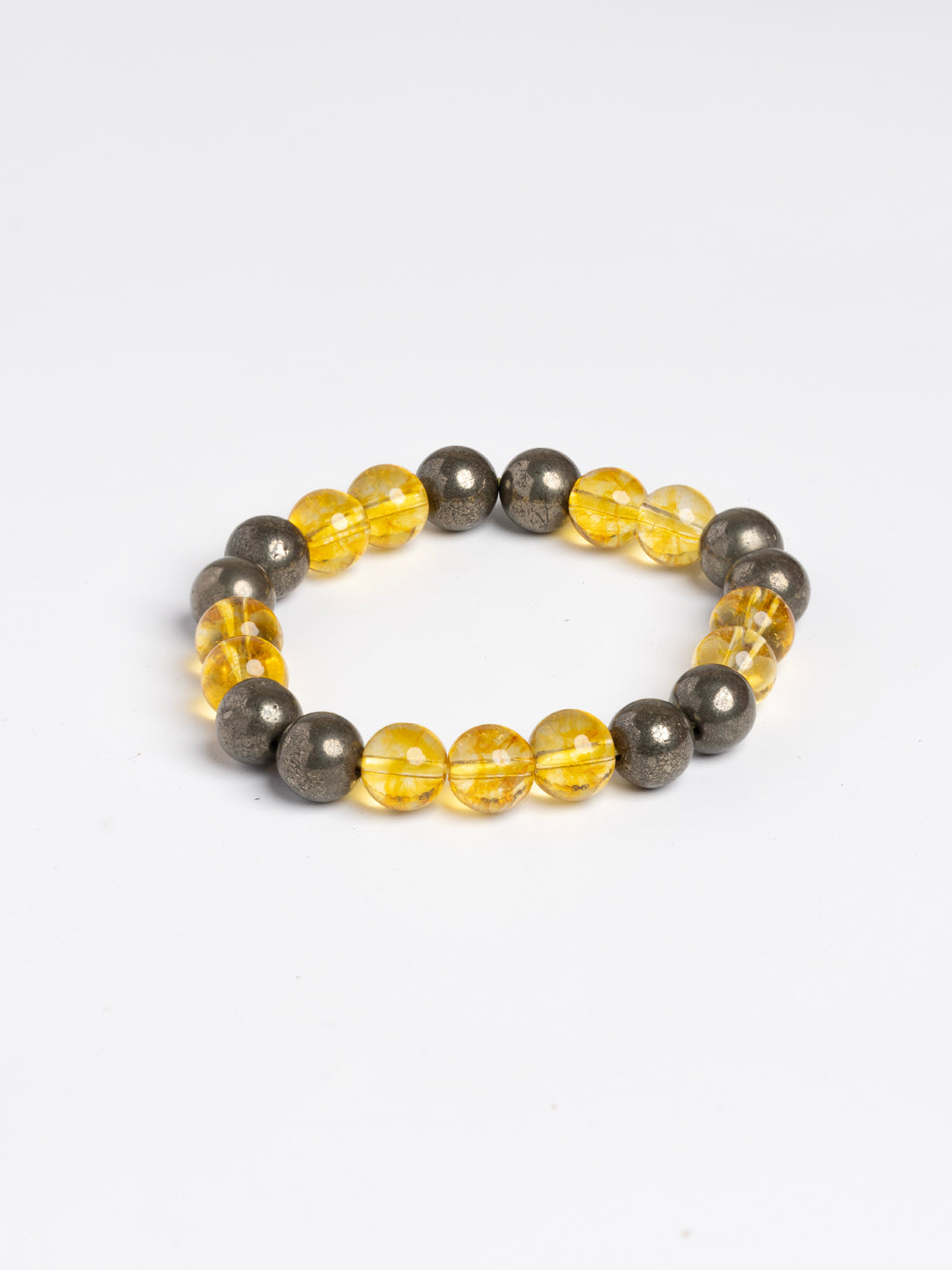Natural Pyrite Yellow Citrine Bracelet LOOK AND ADORN - designed for you