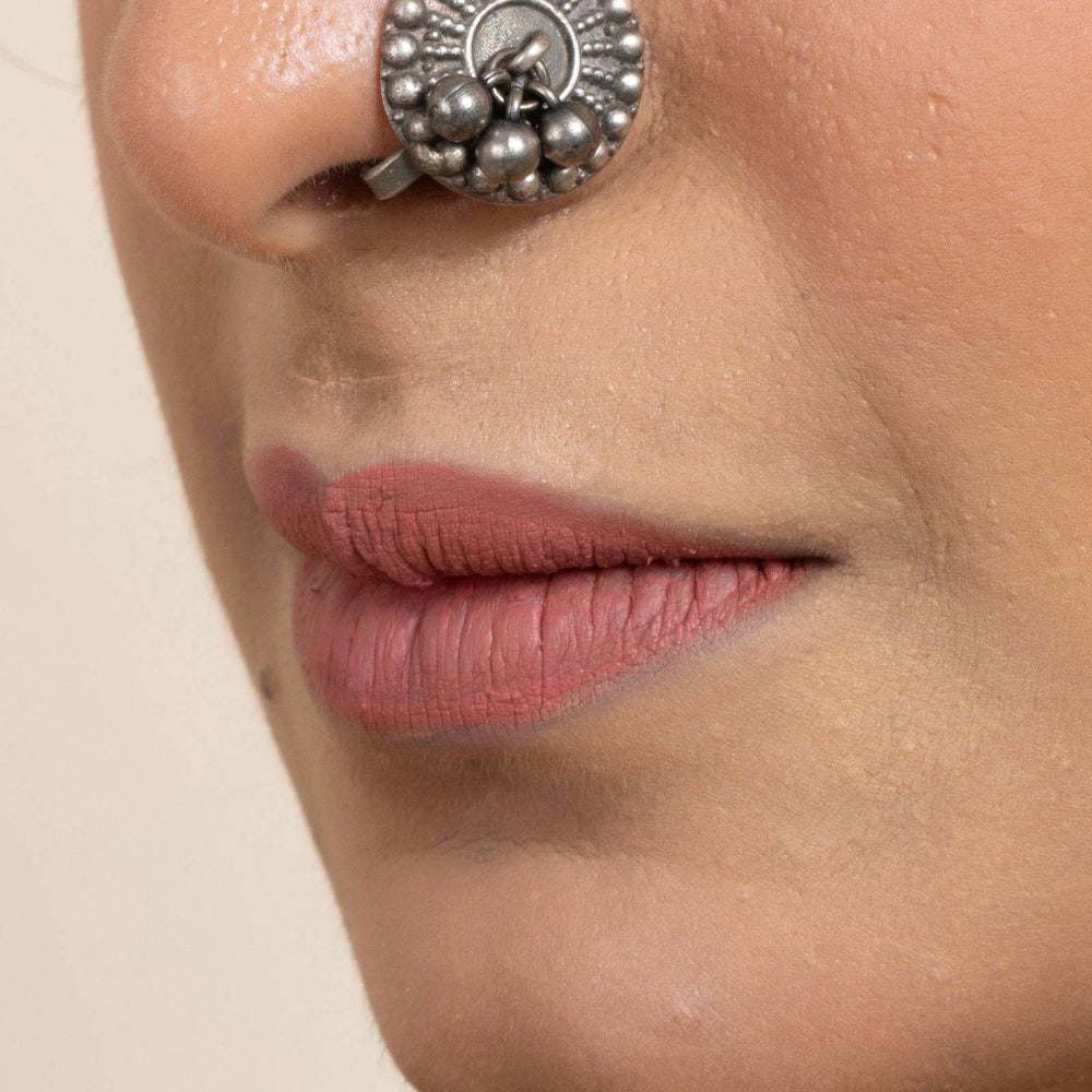 Oxidised Silver Clip On Nose Pin - Non-Allergic, Unique Design for Effortless Style - Lookandadorn.com