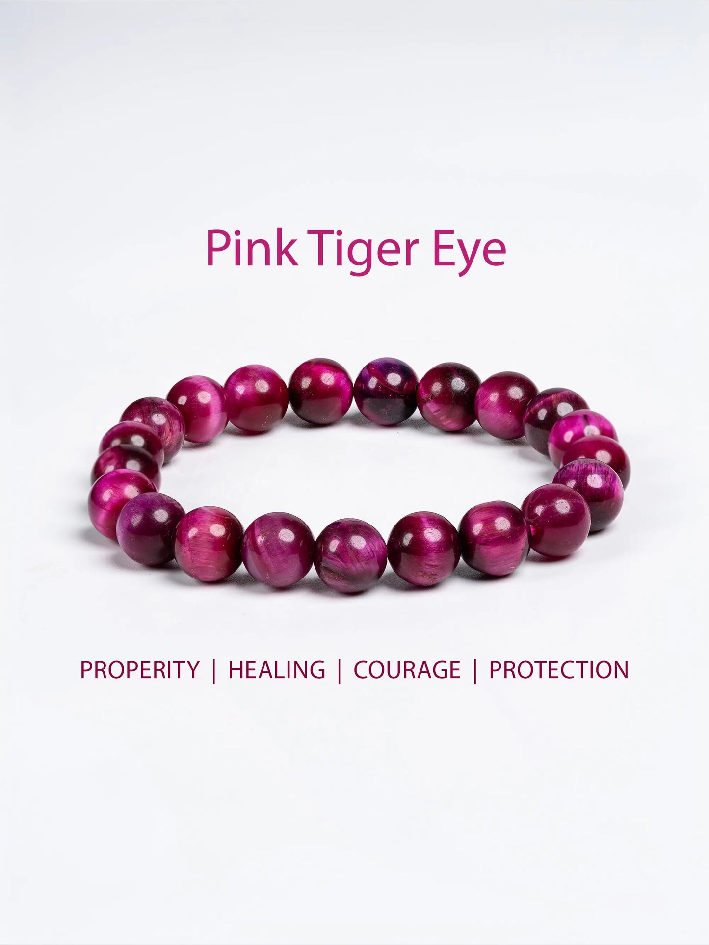 Pink Tiger Eye Bracelet LOOK AND ADORN - designed for you