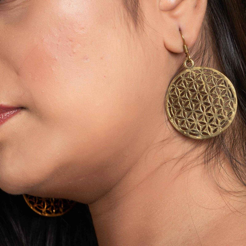 Quirky Golden Kudi Pataka Earrings with Ghungroo - Oxidised Silver, Non-Allergic, Ideal for Gifting - Lookandadorn.com