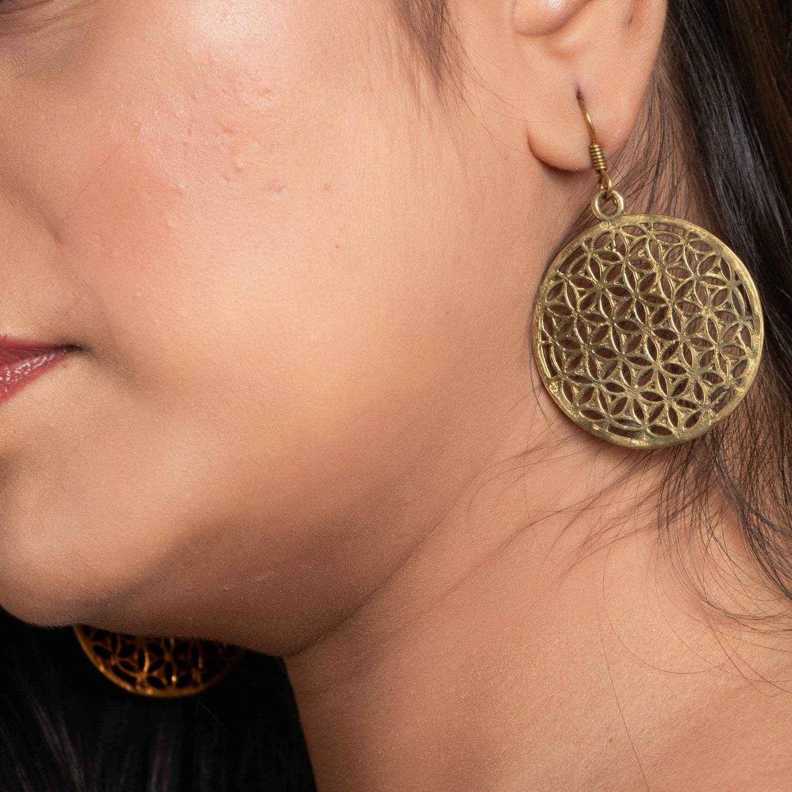 Quirky Golden Kudi Pataka Earrings with Ghungroo - Oxidised Silver, Non-Allergic, Ideal for Gifting - Lookandadorn.com