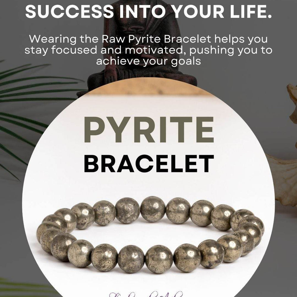 Handmade Original Raw Pyrite Bracelet for Boosting Wealth, Money & Success - Lookandadorn.com