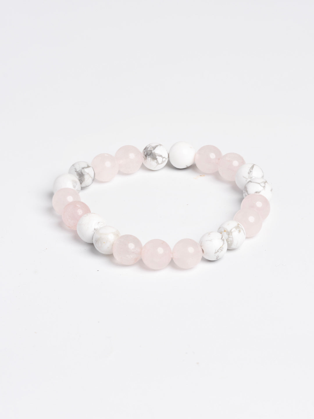 Rose Quartz Howlite Love Peace Bracelet LOOK AND ADORN - designed for you