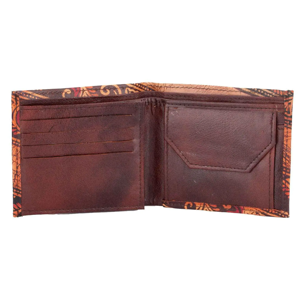 Shantiniketan Handcrafted Pure Leather Printed Men's Wallet from West Bengal