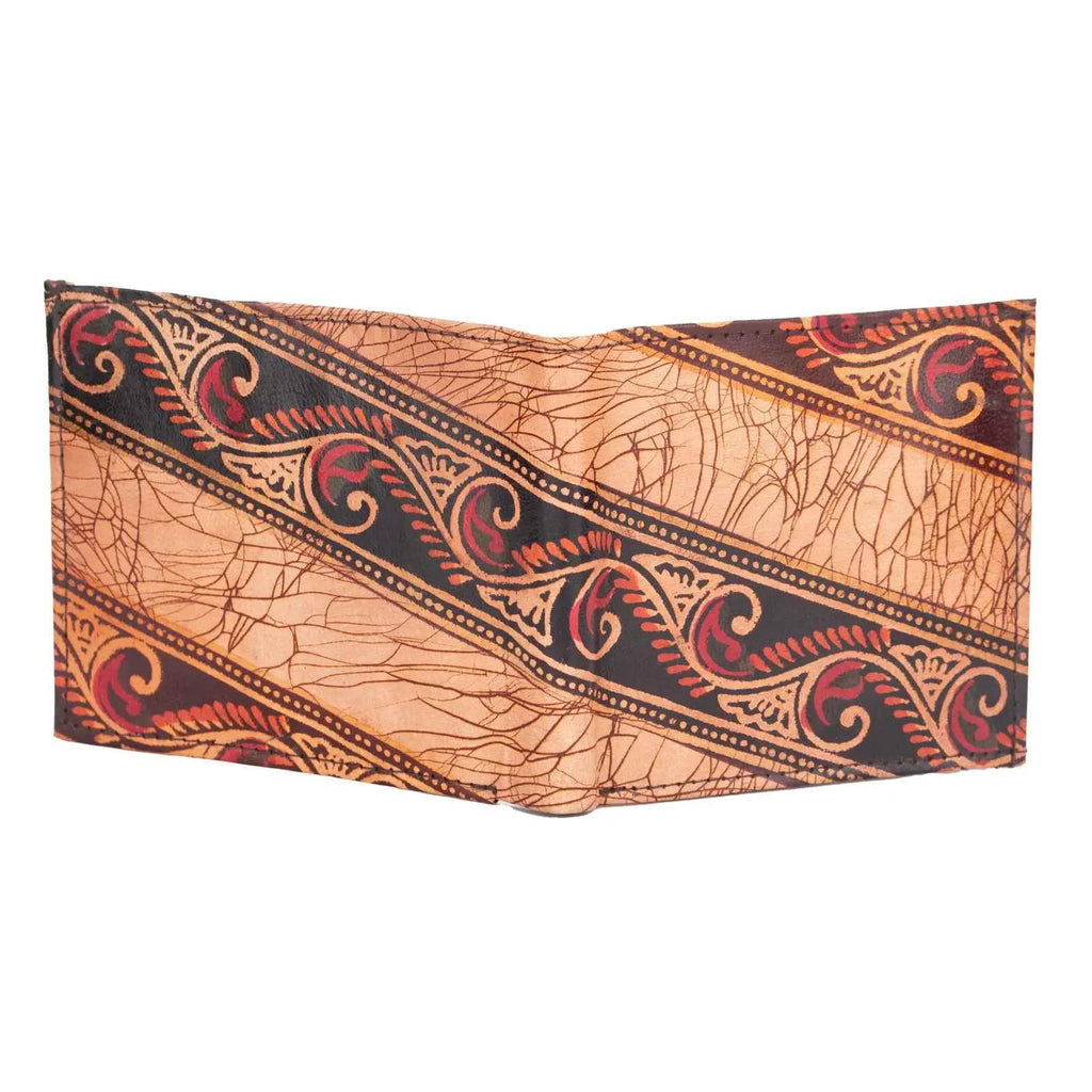 Shantiniketan Handcrafted Pure Leather Printed Men's Wallet from West Bengal