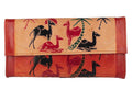 Shantiniketan Handcrafted Leather Large Clutch Bag with 4 Compartments – Stylish 10”x5” Design - Lookandadorn.com