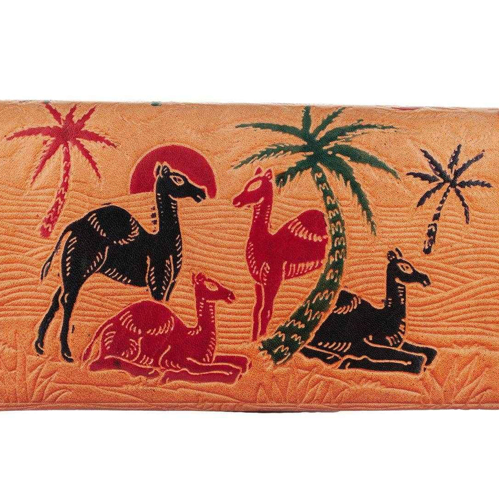 Shantiniketan Handcrafted Leather Large Clutch Bag with 4 Compartments – Stylish 10”x5” Design - Lookandadorn.com