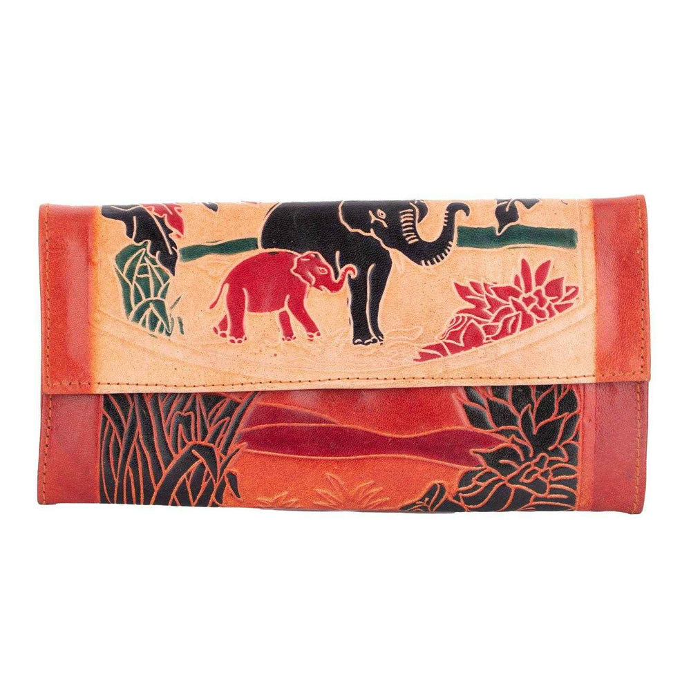 Shantiniketan Large Handcrafted Women's Leather Handbag Clutch 10x5 for Stylish Versatility - Lookandadorn.com