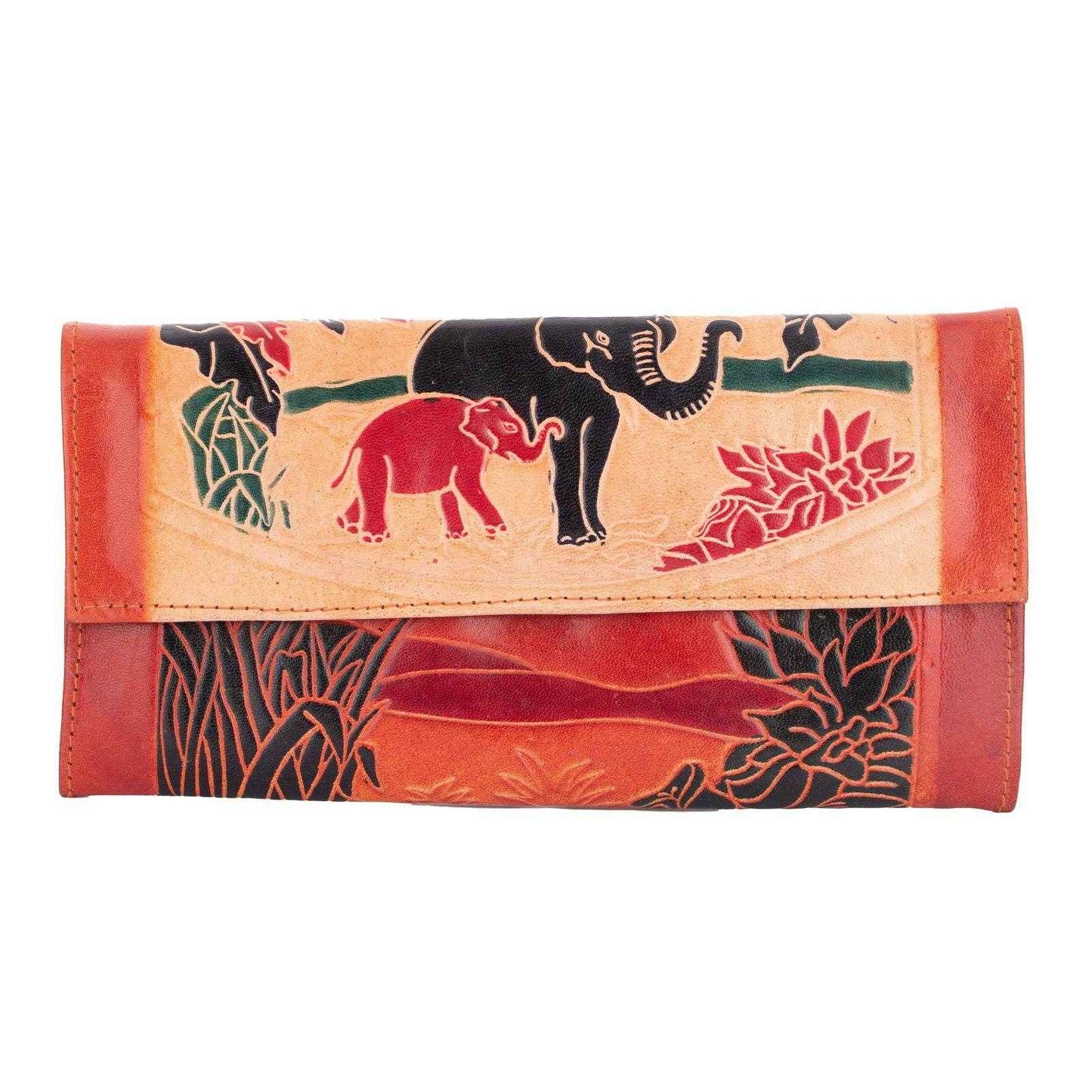 Shantiniketan Large Handcrafted Women's Leather Handbag Clutch 10x5 for Stylish Versatility - Lookandadorn.com