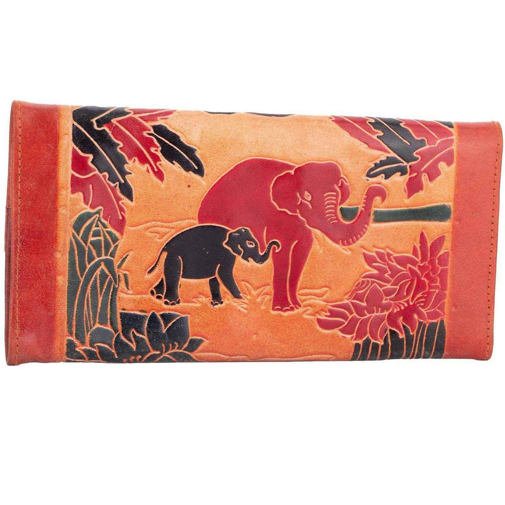 Shantiniketan Large Handcrafted Women's Leather Handbag Clutch 10x5 for Stylish Versatility - Lookandadorn.com