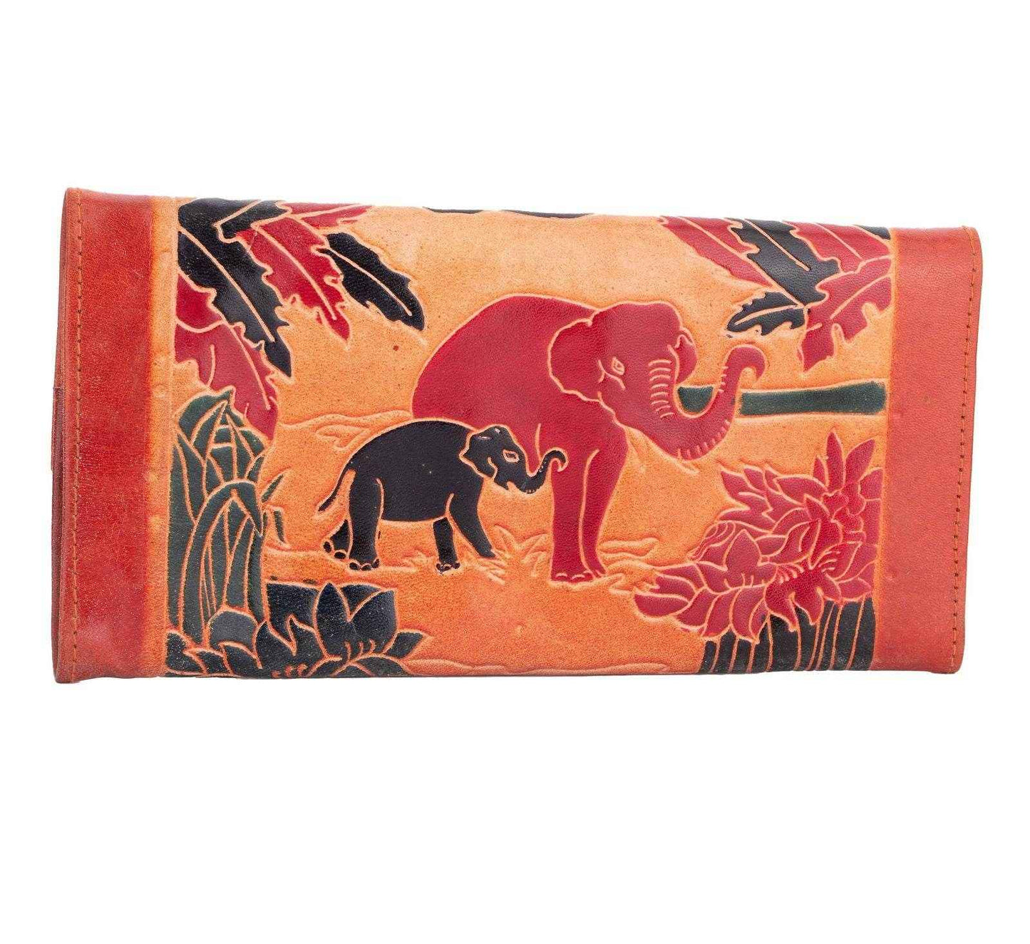 Shantiniketan Large Handcrafted Women's Leather Handbag Clutch 10x5 for Stylish Versatility - Lookandadorn.com