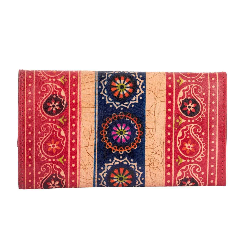 Shantiniketan Leather Bags – Handcrafted Medium Leather Clutch Handbag 8x4.5 Inches - Lookandadorn.com