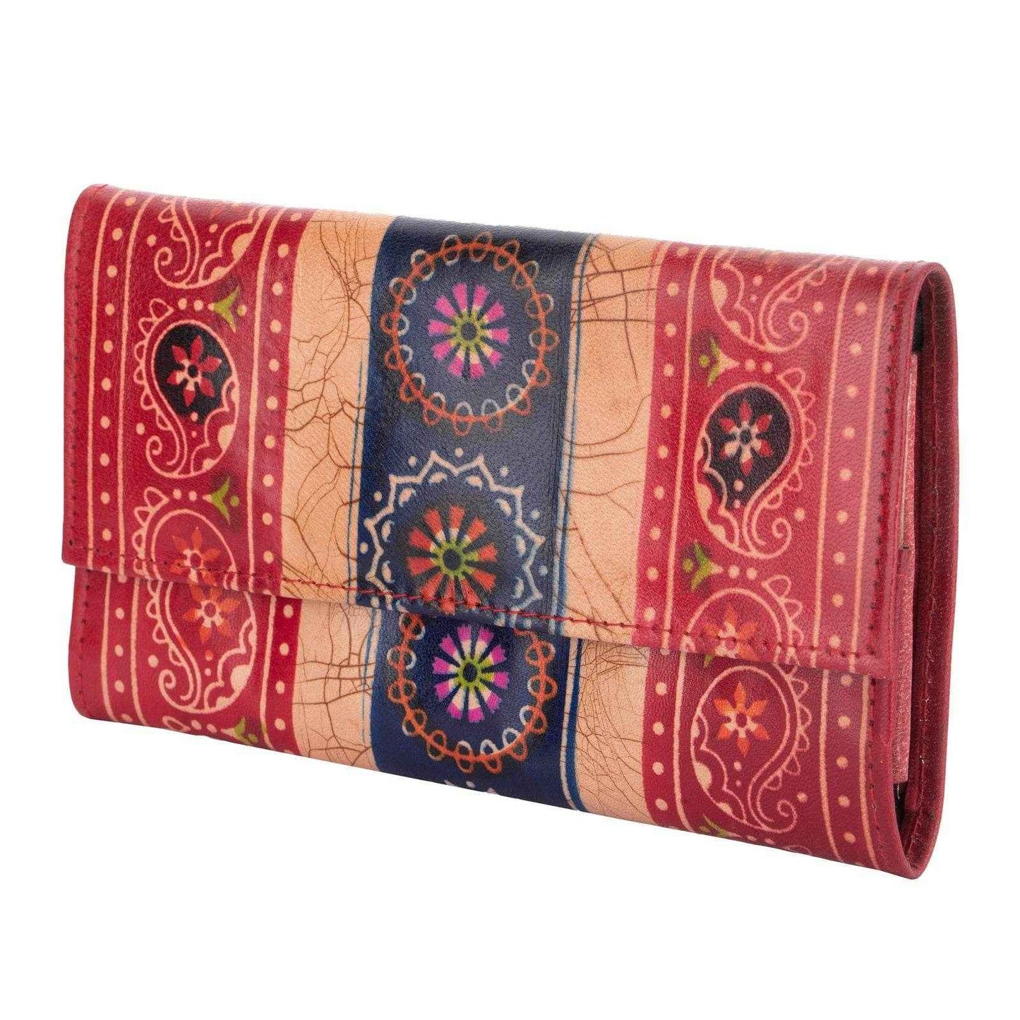 Shantiniketan Leather Bags – Handcrafted Medium Leather Clutch Handbag 8x4.5 Inches - Lookandadorn.com