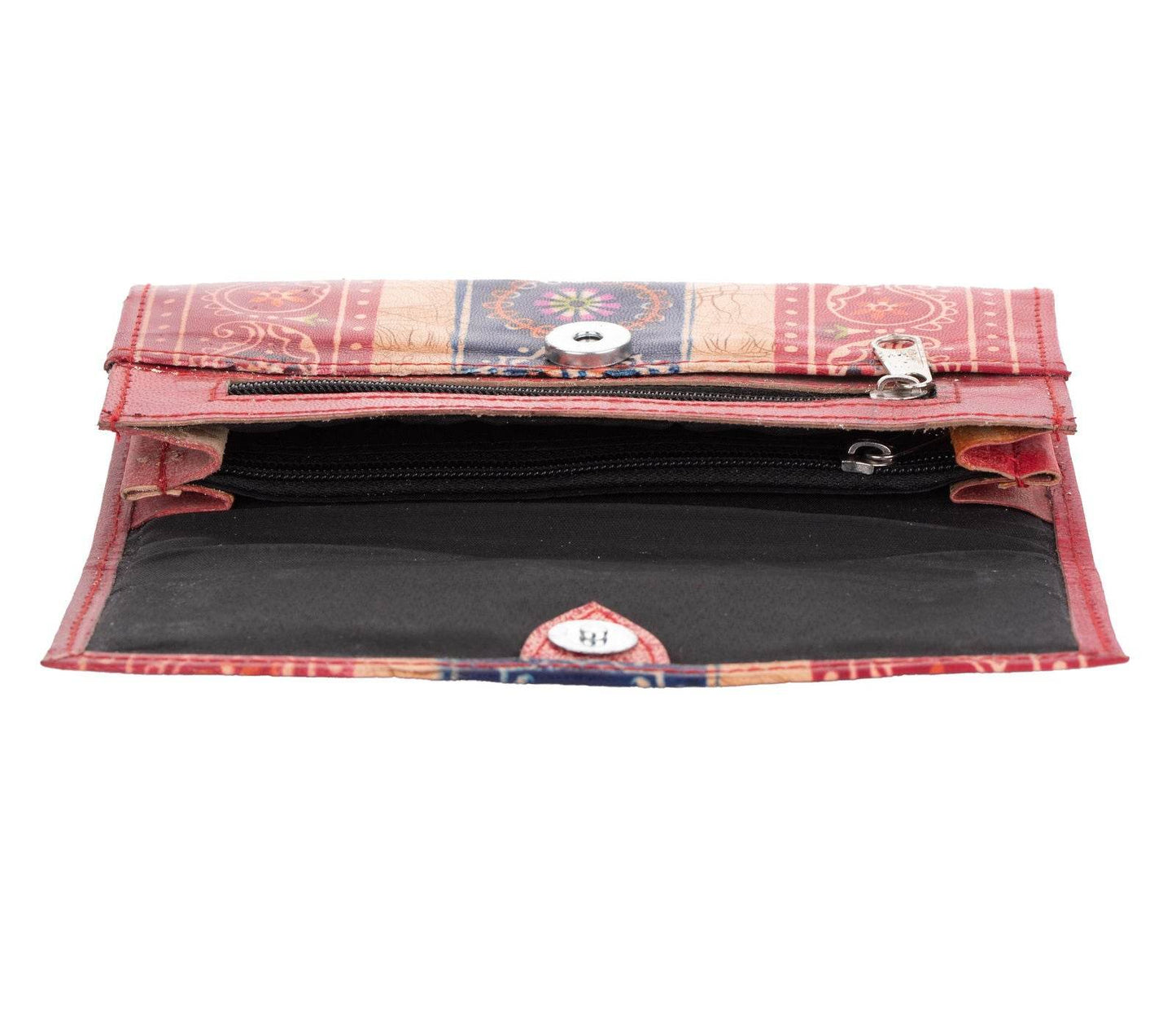 Shantiniketan Leather Bags – Handcrafted Medium Leather Clutch Handbag 8x4.5 Inches - Lookandadorn.com