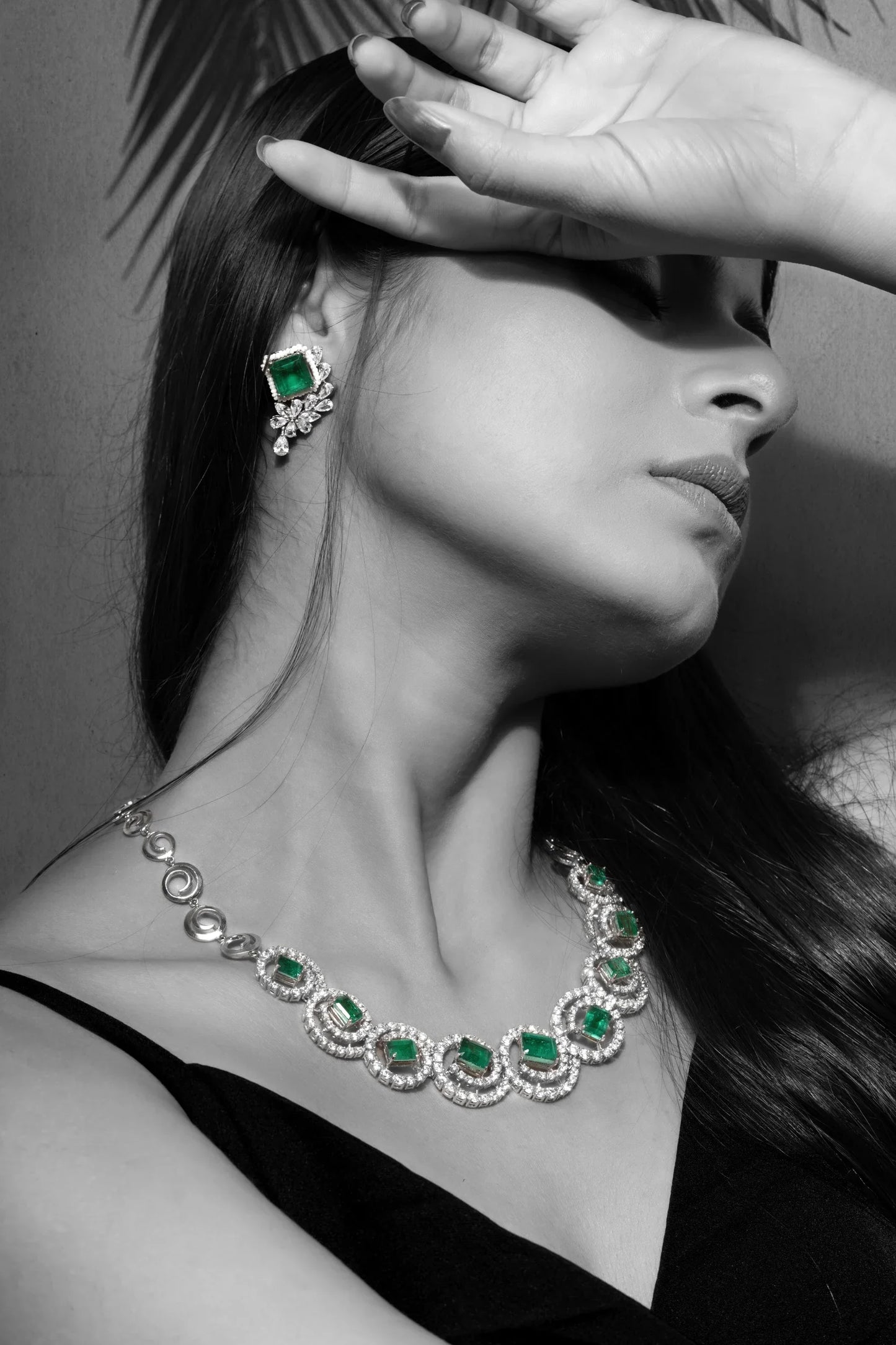Silver Necklace and Earring Set
